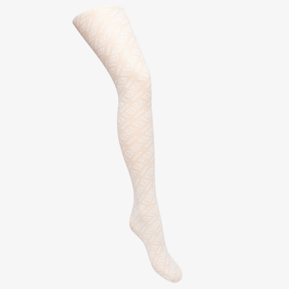 SOLD FENDI X SKIMS MID SUPPORT TIGHTS WHITE CONNECTICUT SIZE SMALL NEW IN BOX!!!